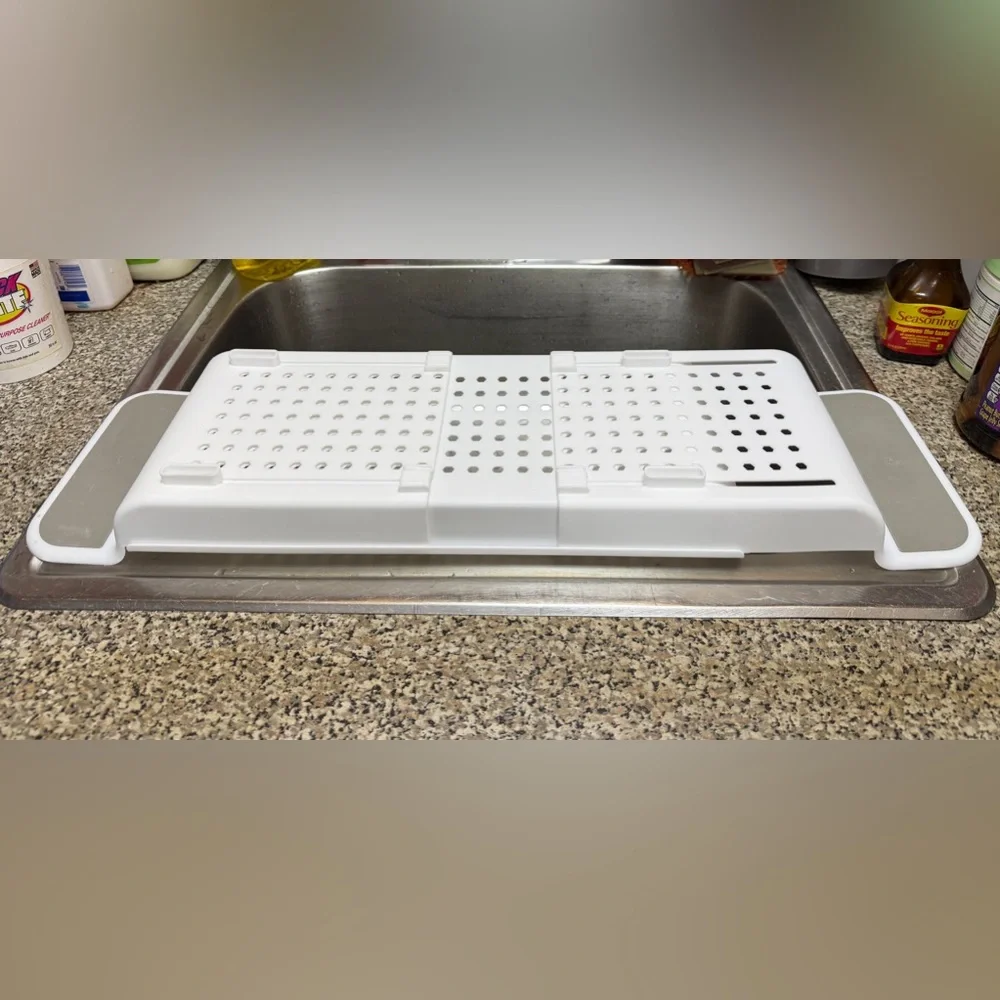 Multi-Tool Kitchen Set with White Tray adjust 30.5 inches length 7 inches wide